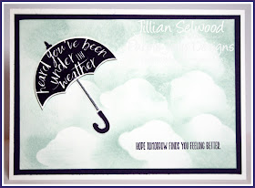 You're my #1 Hero stamp set, umbrella, heard you've been under the weather