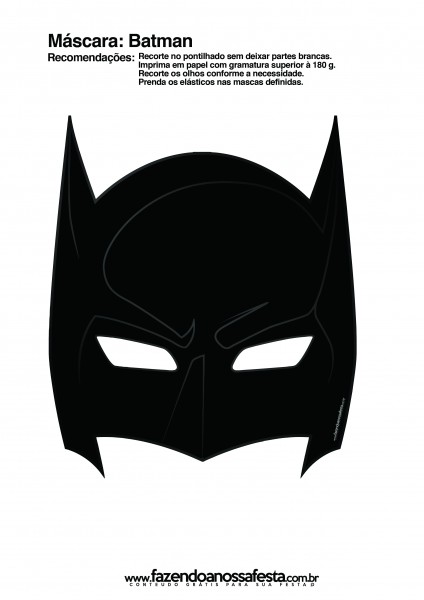Máscara de Batman para Imprimir Gratis. 