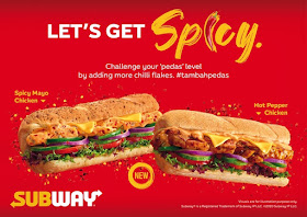 Food, Sandwich, Subway, Subway Malaysia, Subway Sandwich, Spicy Mayo Chicken, Subway Hot Pepper Chicken, #TambahPedas, Subway Hot & Spicy