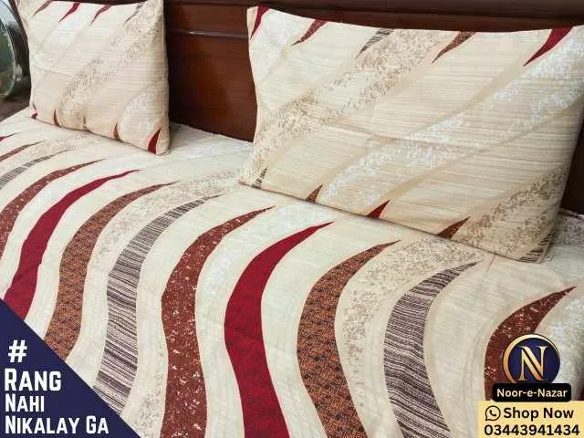 Buy Cotton Satin Bed Sheets Online in Pakistan | D49
