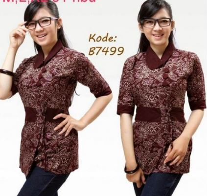 17 Contoh Model Baju Batik Simple Elegan Trend 2019