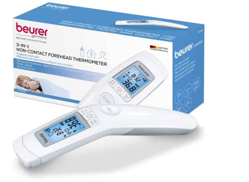 Beurer 3-in-1 Large Blue Backlit LCD Display Thermometer