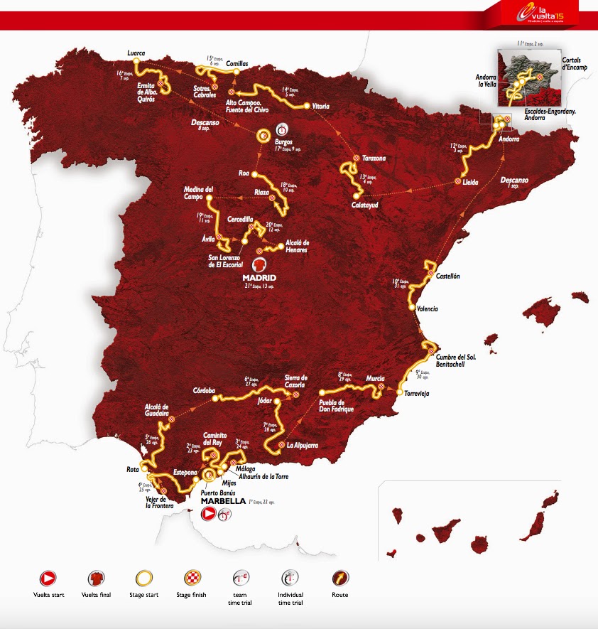 2015 route of Vuelta a Espana