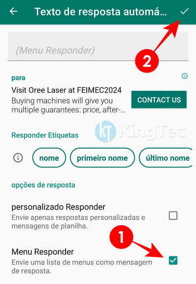 Como configurar mensagens automáticas (chatbot) no WhatsApp com aplicativo gratuito