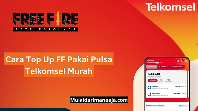 cara Top Up FF pakai pulsa Telkomsel