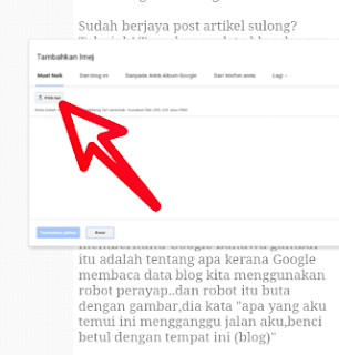 Gambar memilih fail gambar untuk post blog