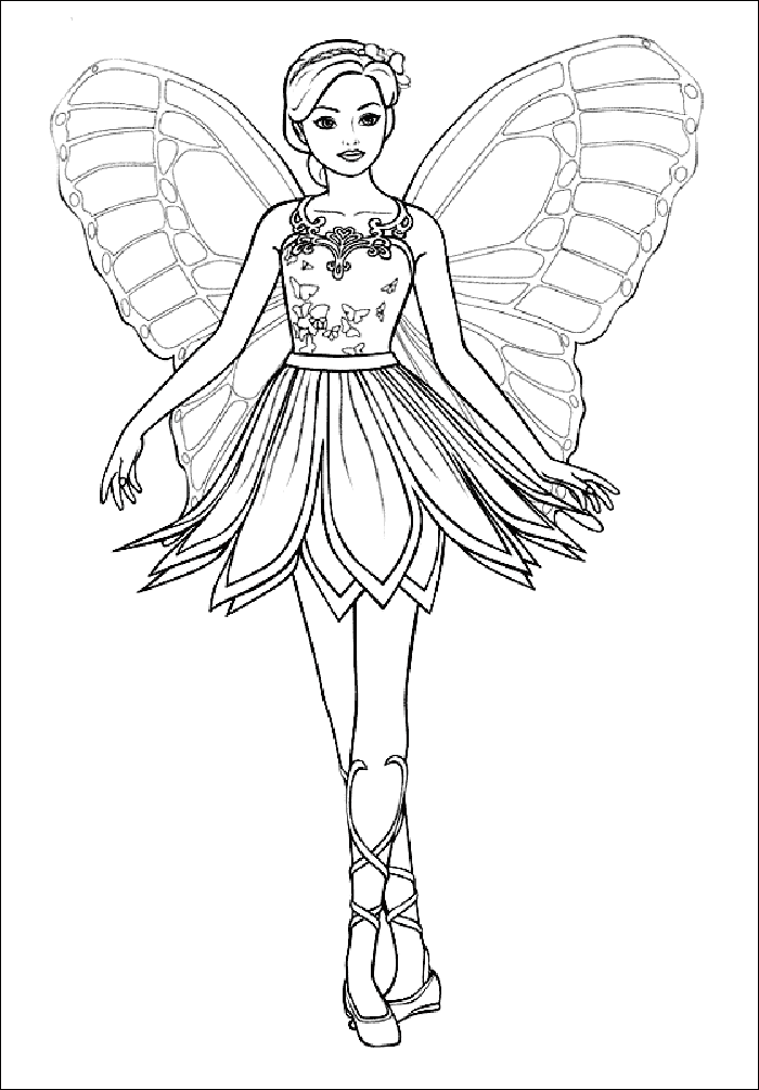 Fairy Coloring Pages Printable Free 1