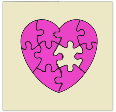 Last Puzzle Piece Wedding Invite via foobella.blogspot.com