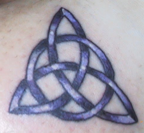 tattoos. trinity. triquetra. triquetra book of shadows