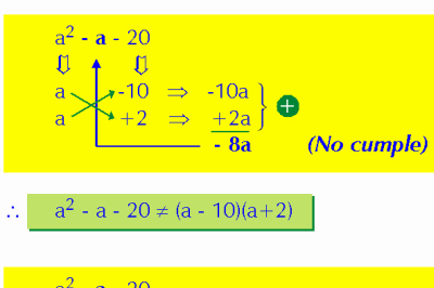 Trinomio De La Forma X2bxc Ejercicios Del Algebra