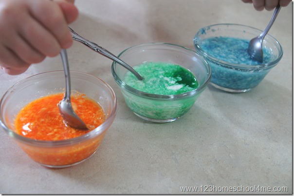 add some food coloring drops to color your plastic