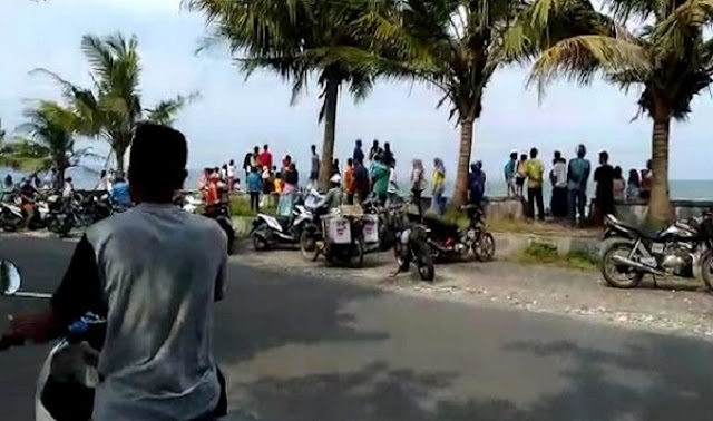 Buaya Muncul di Pantai Pangandaran, Warga dan Wisatawan Geger