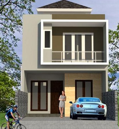 Nge trend Tampak Depan Rumah Minimalis 2 Lantai Lebar 6 Meter 