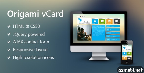 Origami - Metro Inspired Vcard