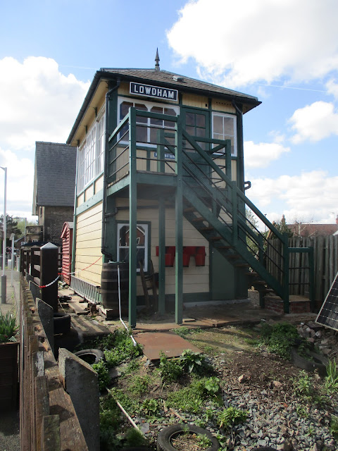 Lowdham railway station and signal box