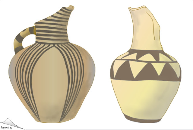 ミノア文明・フォウルノウ・コルフィ遺跡・水差し Minoan Vasiliki Style Jug, Fournou Korifi／©legend ej