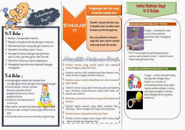 Kumpulan Materi Kebidanan: LEAFLET MAINAN BAYI 0-6 Bulan