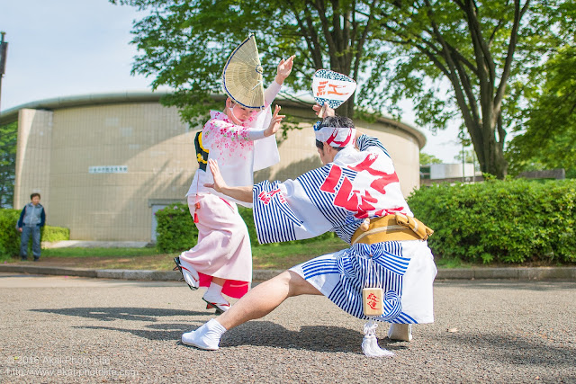 紅連の阿波踊り、スロー踊り、飯村君&可菜さんの写真