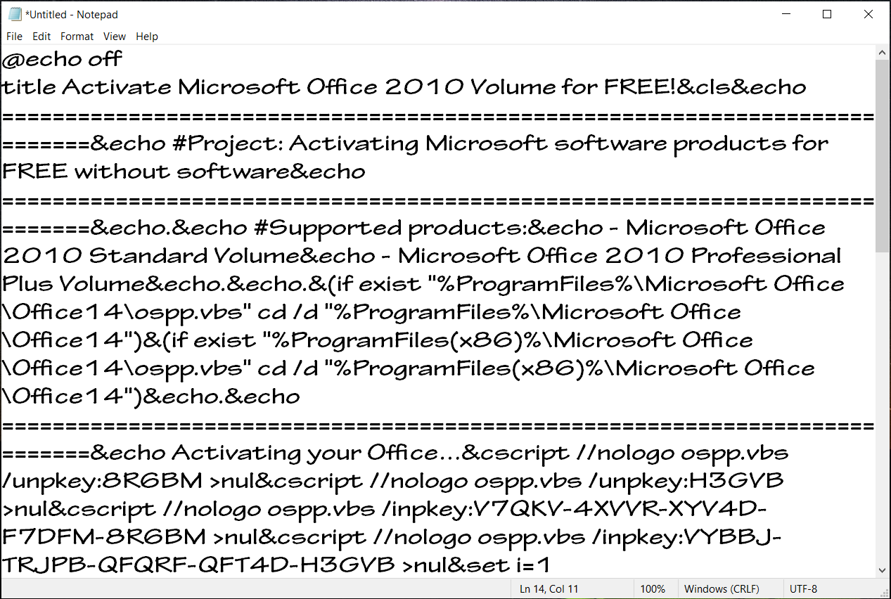 Download Microsoft Office 2010 Activator TXT File