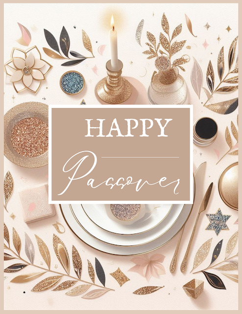 Free Happy Passover Card Pesach Greeting Jewish Wishes Printable | Aesthetic Luxury Beige Brown Light Pink Minimalist Soft Hues Exquisite Background Design Image