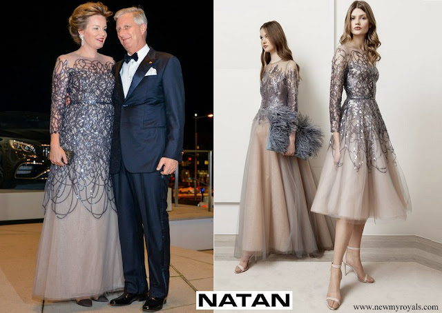 Queen Mathilde of Belgium wore Natan Dress