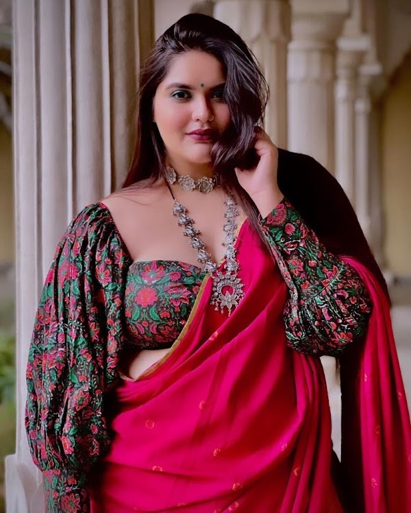 15 stunning photos of Anjali Anand in sarees - Plus size curvy Indian TV  actress.