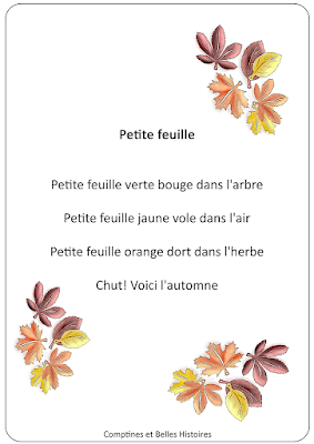 Petite feuille, comptine pour enfant sur l'automne