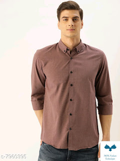 Sojanya Mens Cotton Violet Casual Shirts