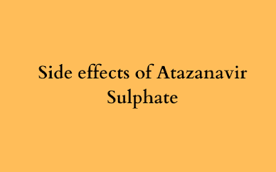 side effects of atazanavir sulphate