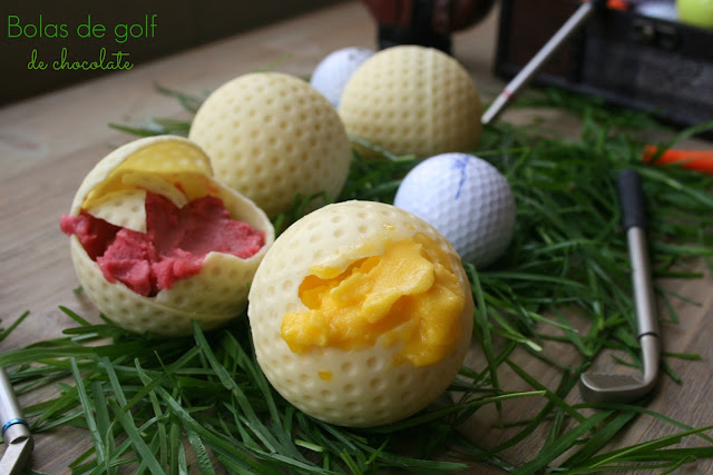 bolas de golf,chocolate