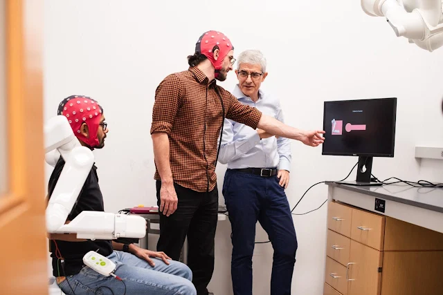 Image Attribute: From left to right: Satyam Kumar, Hussein Alawieh and José del R. Millán. / Source: University of Texas, Austin