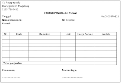 Bagaimana cara menulis faktur penjualan