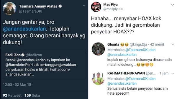 Parah! Tsamara PSI Dukung Sukarlan yang Sebar Hoax, Begini Komentar Menohok Warganet