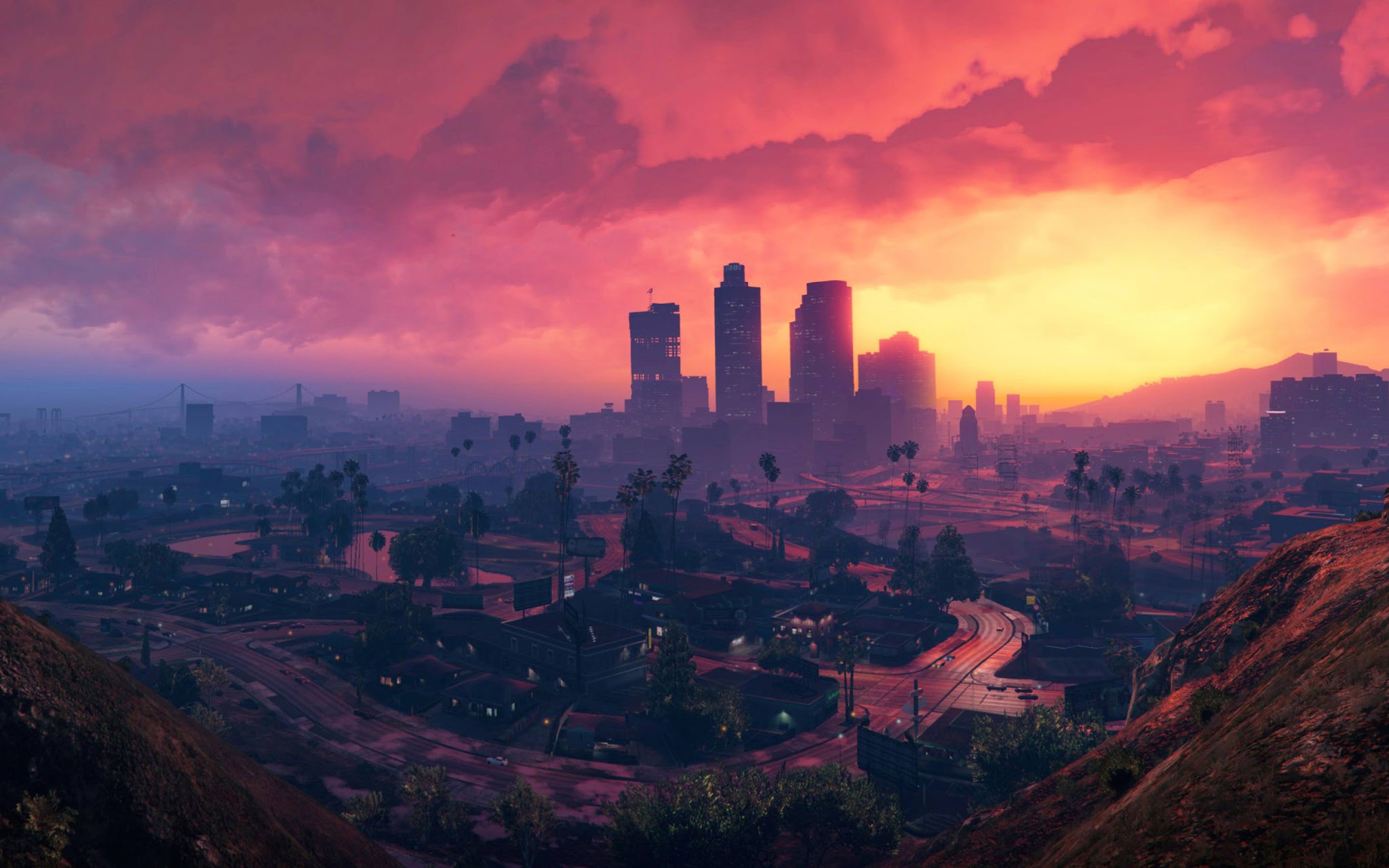 Grand Theft Auto V Amanhecer Papel De Parede Grátis Para Pc E Celular