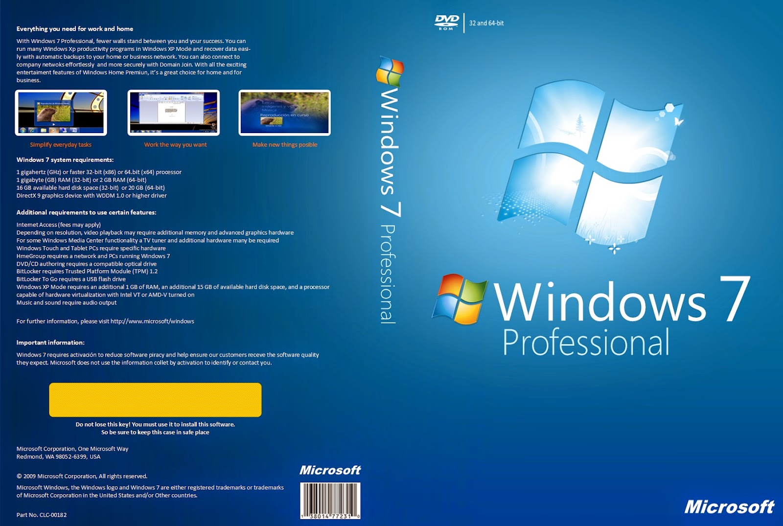 upgrade windows 7 64 bit home premium to professional