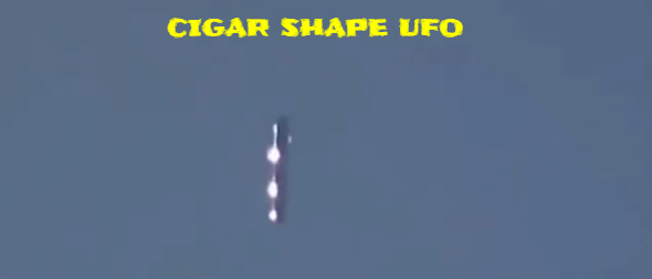 The Sun's reflection off the silver metallic Cylinder UFO.