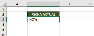 ¿Cómo usar la Función HOY en Excel?