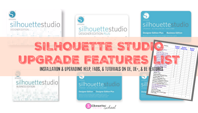 silhouette designer edition, silhouette designer edition vs business edition, silhouette designer edition vs designer edition plus, silhouette studio upgrade, silhouette studio tutorials