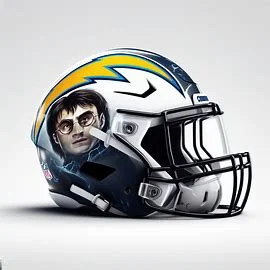 Los Angeles Chargers Harry Potter Concept Helmet