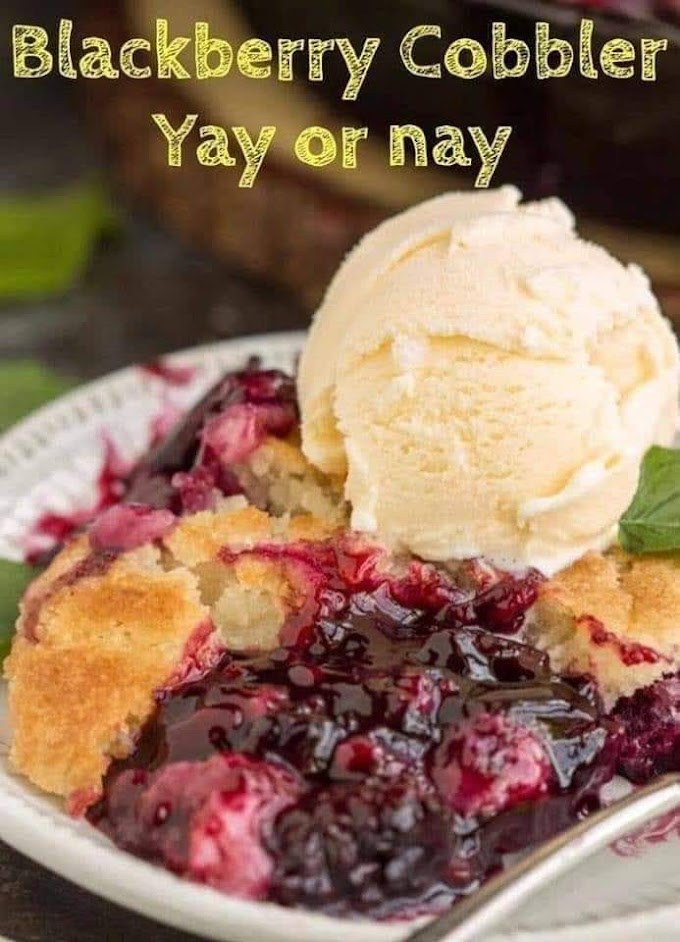 Easy Skillet Blackberry Cobbler