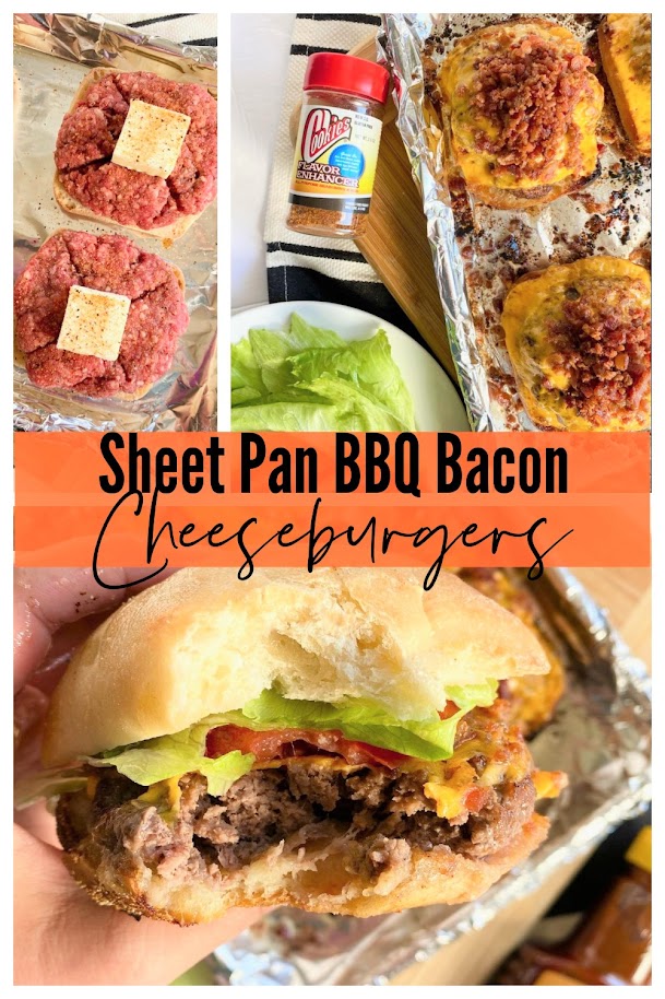 Sheet Pan BBQ Bacon Cheeseburgers