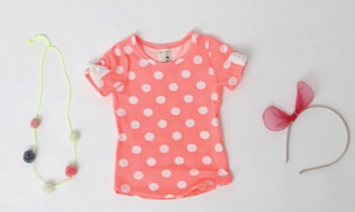 Baby Short Sleeve Dotted Shirt