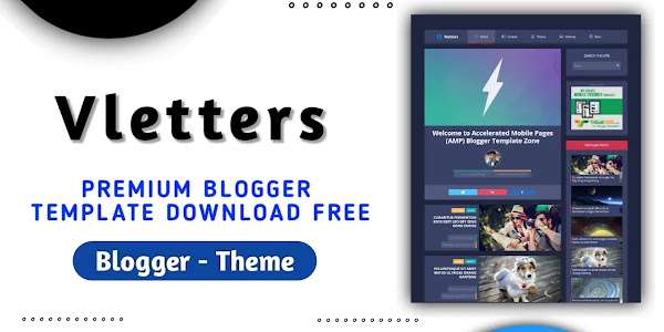 VlettersAMP Blogger Template Download Free