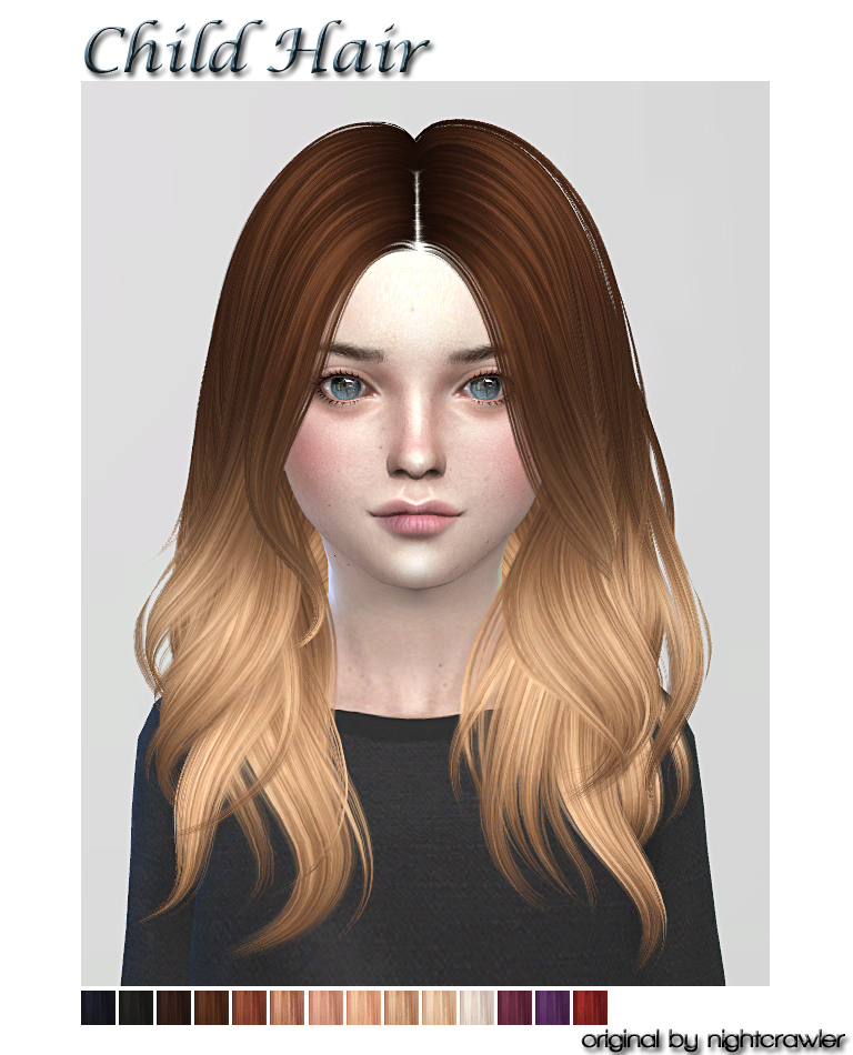  Sims  4  CC s The Best Hair  for Child  by ShojoAngel