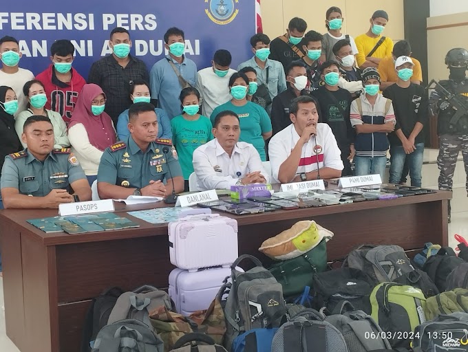Lanal Dumai Amankan 40 PMI Non Prosedural di Kecamatan Medang