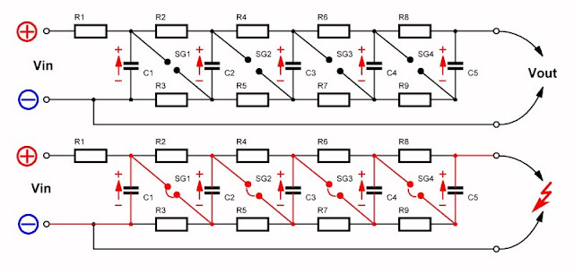 Ten-stage-Marx-generator-tested-02 (© 2023 Jos Verstraten)