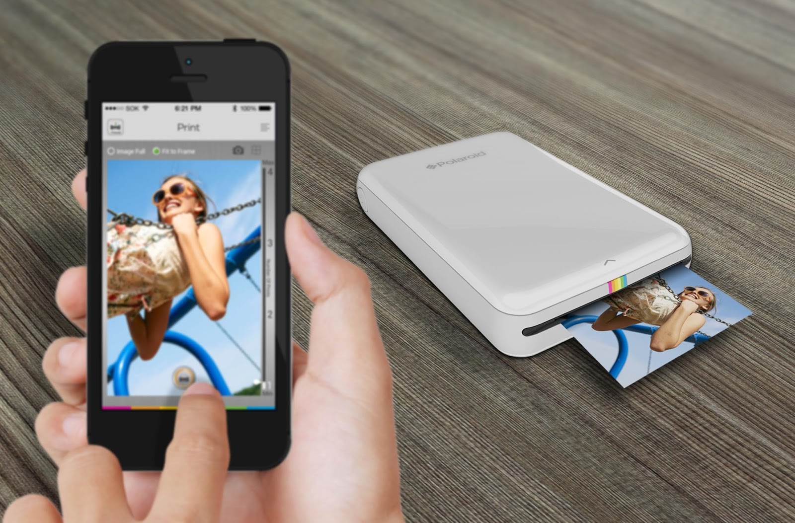 Polaroid Zip Mini Printer Portable Bluetooth Photo Printer (POLMP01W), TESTED