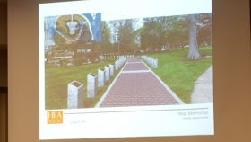 proposed veterans walkway on Town Common - walkway view from Union St corner