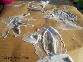 Shaving foam painting