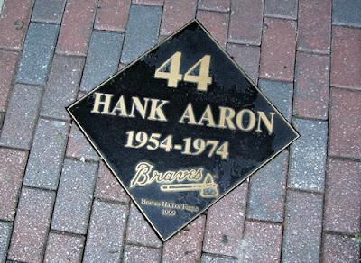 Hank Aaron's marker at the Braves Hall of Fame